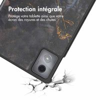 imoshion Coque tablette Design Trifold Lenovo Tab K11 Plus - Black Marble