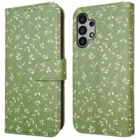 imoshion Étui de télephone portefeuille Design Samsung Galaxy A32 (5G) - Green Flowers