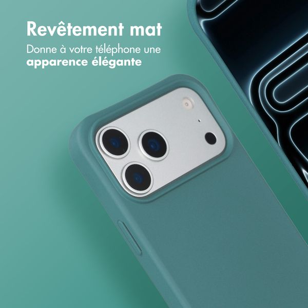 imoshion Coque arrière Color avec cordon amovible et MagSafe Apple iPhone 17 Pro Max - Vert foncé