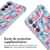 imoshion Coque Design avec cordon Samsung Galaxy A35 - Jellyfish Watercolor