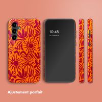 Selencia Coque arrière Vivid Samsung Galaxy S23 FE - Tropical Vibes Apricot