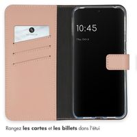 Selencia Étui de téléphone portefeuille en cuir véritable Google Pixel 8 Pro - Dusty Pink