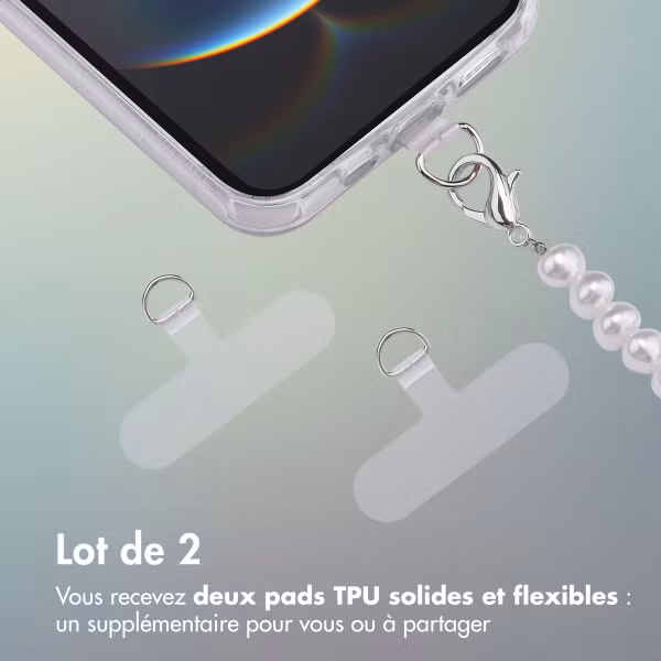 imoshion Pad pour cordon de téléphone - Pack de 2 - Argent