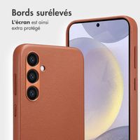 Accezz Étui de télephone portefeuille en cuir 2-en-1 avec MagSafe Samsung Galaxy S24 Plus - Sienna Brown