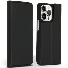 Accezz Étui de télephone Slim Folio en cuir de qualité supérieure Apple iPhone 13 Pro - Noir