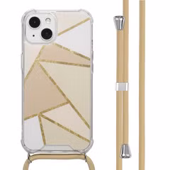 imoshion Coque Design avec cordon Apple iPhone 13 - Beige Graphic