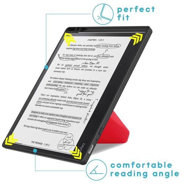 imoshion Étui de liseuse portefeuille Pliable Kobo Elipsa 2E - Rouge