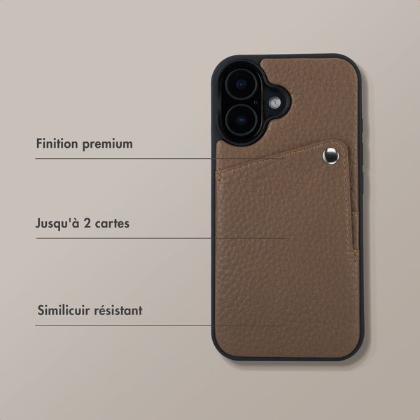 Selencia Coque Riva avec porte-cartes Apple iPhone 17 - Mocha Brown