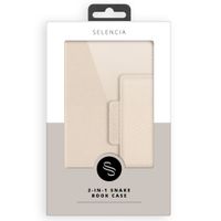 Selencia Etui portefeuille serpent amovible 2-en-1 iPhone 11 - Blanc