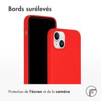 Accezz Coque Liquid Silicone avec MagSafe Apple iPhone 15 Plus - Rouge