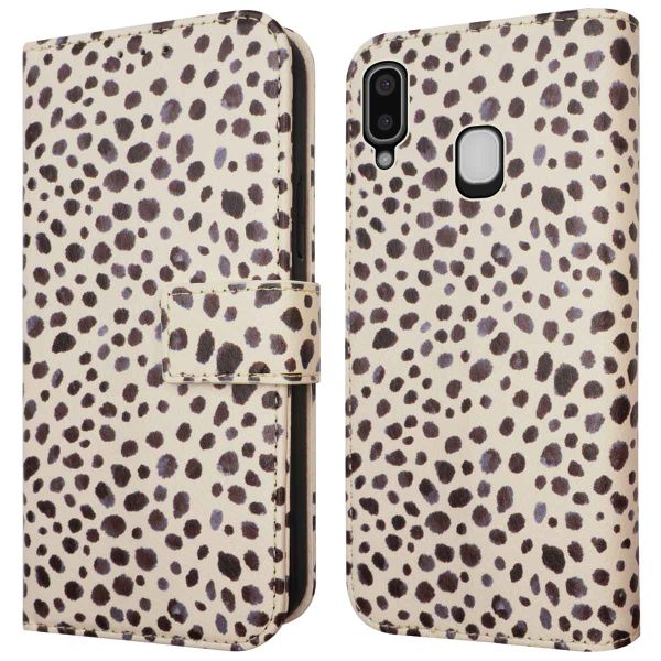 imoshion Étui de téléphone portefeuille Design Samsung Galaxy A20e - Black And White Dots