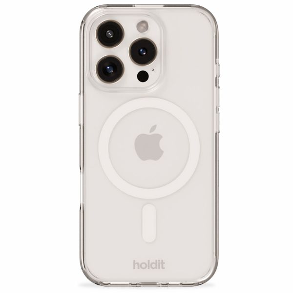 Holdit Coque MagSafe iPhone 16 Pro Max - Blanc / Transparent