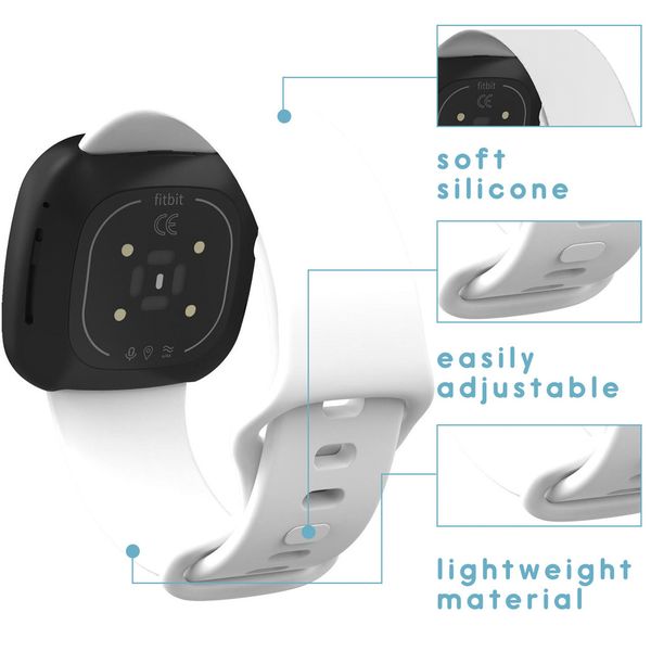 imoshion Bracelet silicone Fitbit Versa 4/ 3 / Sense (2) - Blanc