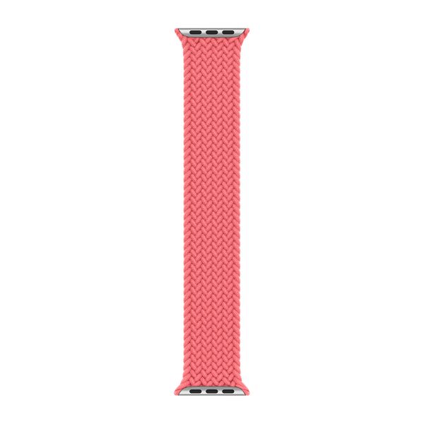Apple Bracelet Solo tressé Apple Watch | 44/45/46/49 mm - Taille 11 - Pink Punch