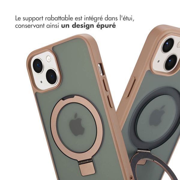 Accezz Coque Ring Stand avec MagSafe iPhone 13 - Brown