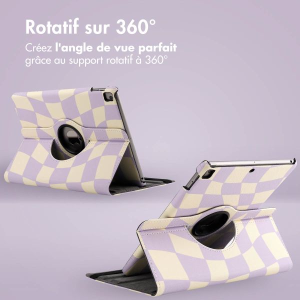 imoshion Coque tablette Design rotatif à 360° Apple iPad 9 (2021) 10.2 pouces / iPad 8 (2020) 10.2 pouces / iPad 7 (2019) 10.2 pouces - Dancing Cubes