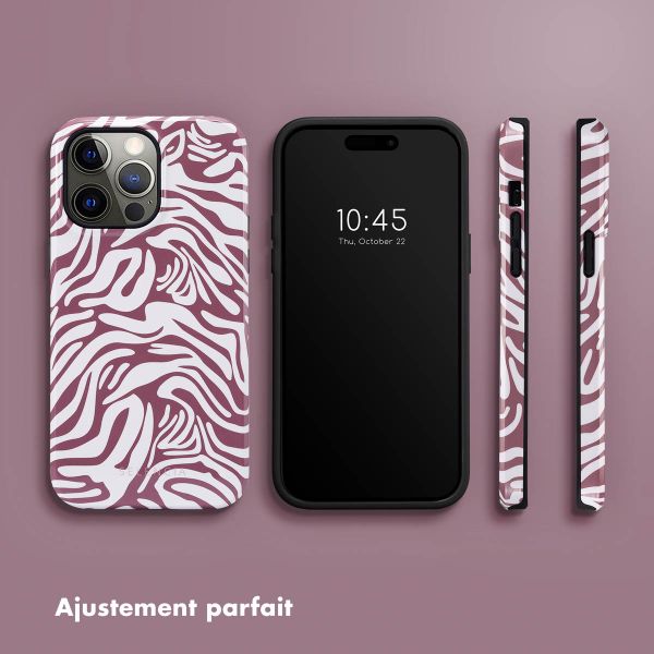 Selencia Coque arrière Vivid Apple iPhone 14 Pro Max - Trippy Swirl Dark Rose