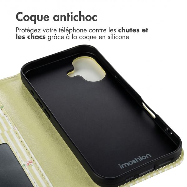 imoshion Étui de télephone portefeuille Design Apple iPhone 16 - Garden Stripes