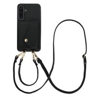 Selencia Coque de télephone Sera avec cordon et porte-cartes enveloppe Samsung Galaxy A17 (5G) - Noir