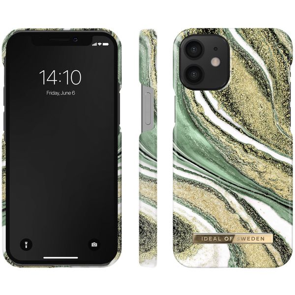 iDeal of Sweden Coque Fashion iPhone 12 Mini - Cosmic Green Swirl