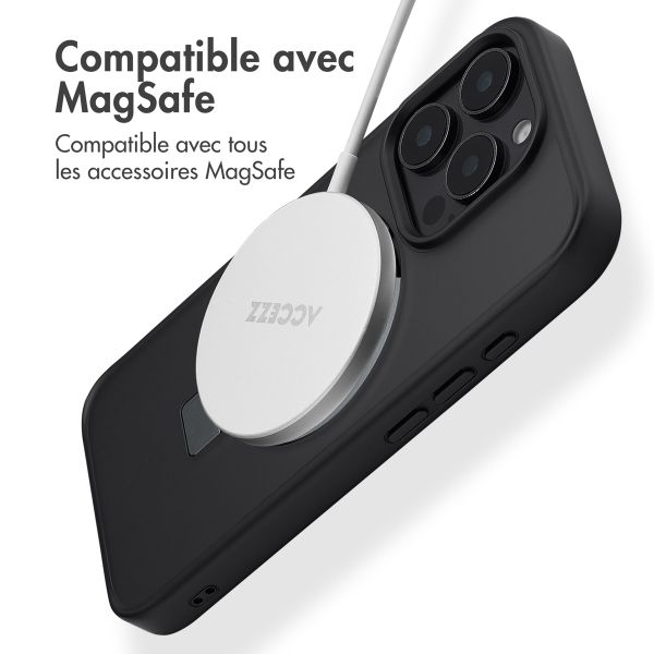 Accezz Coque Ring Stand avec MagSafe iPhone 16 Pro Max - Noir