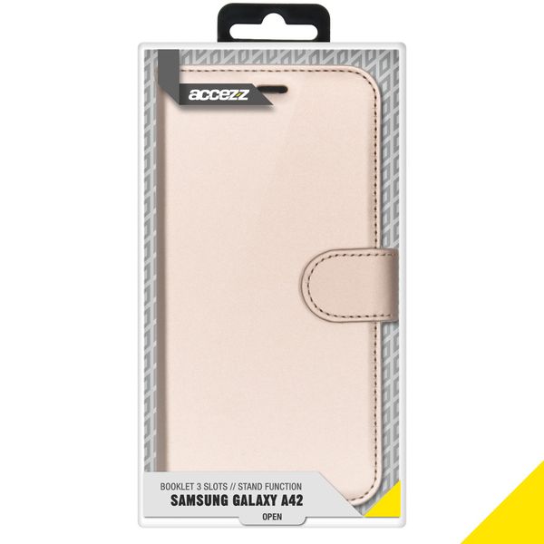 Accezz Étui de télephone Wallet Samsung Galaxy A42 - Doré