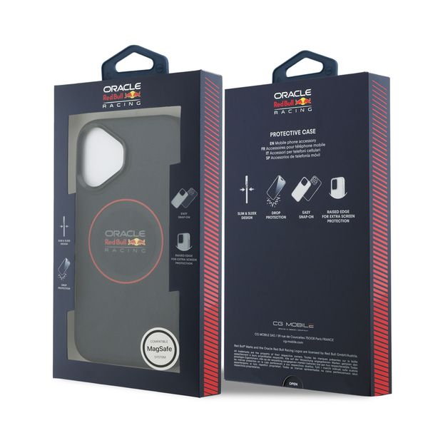 Red Bull Racing Coque en cuir PU maillé MagSafe Apple iPhone 17 - Navy