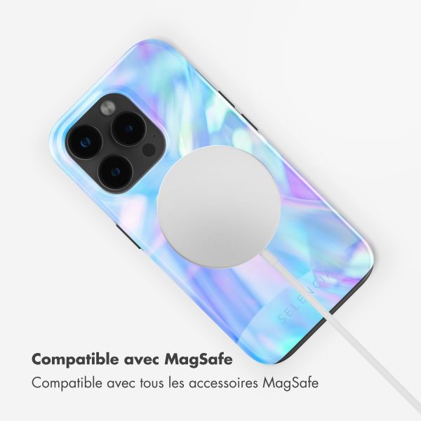 Selencia Coque arrière Vivid Tough avec MagSafe iPhone 15 Pro Max - Holographic Blue Dream