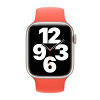 Apple Bracelet Boucle unique en Silicone Apple Watch | 38/40/41/42 mm - Taille 3 - Nectarine