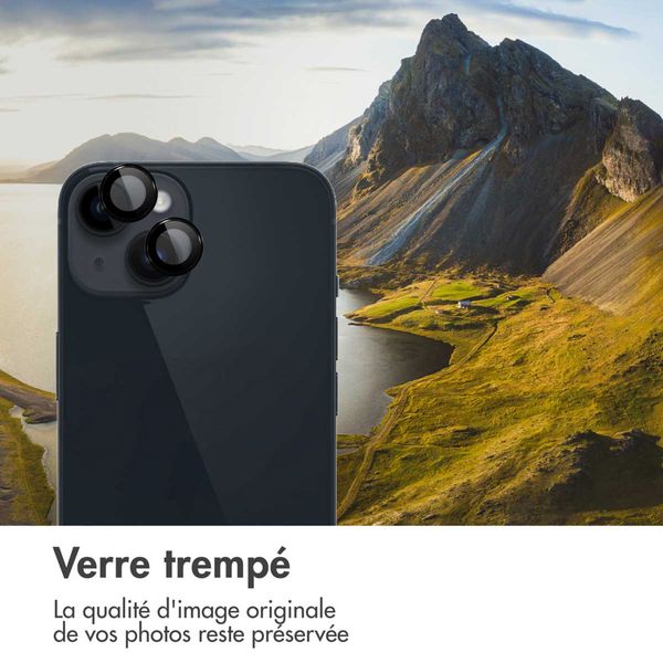 imoshion Lot de 2 protections d'objectif de caméra Apple iPhone 15 / 15 Plus - Noir