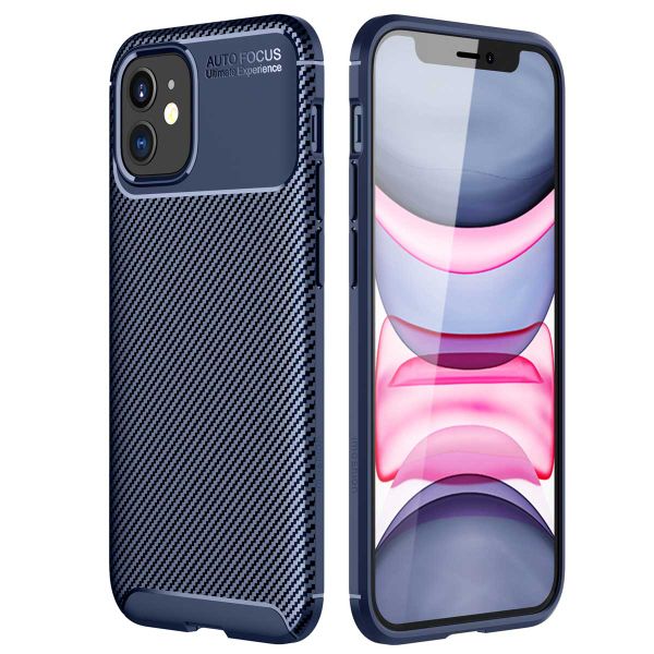 imoshion Coque silicone Carbon iPhone 12 Mini - Bleu