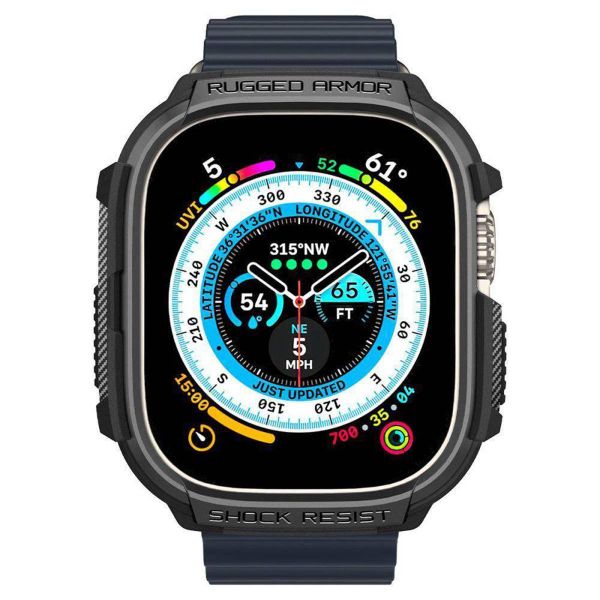 Spigen Coque Rugged Armor™ Apple Watch Ultra / Ultra 2 / Ultra 3 - 49 mm - Noir