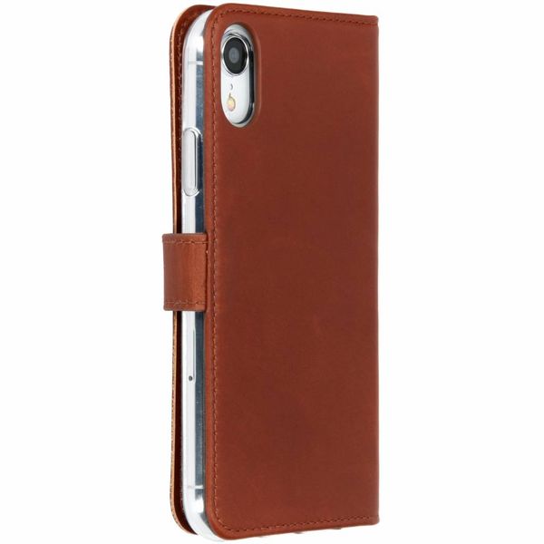 Selencia Étui de téléphone en cuir véritable Apple iPhone Xr - Brun