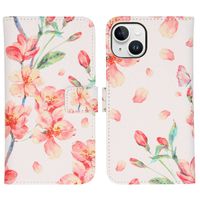 imoshion Design Softcase Bookcase iPhone 15 - Blossom Watercolor