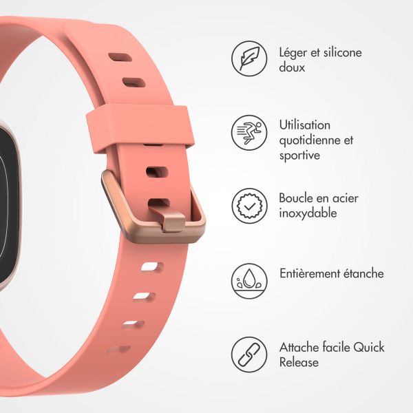 imoshion Bracelet en silicone Fitbit Versa (2) / Versa Lite - Taille L - Pamplemousse