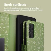 imoshion Étui de télephone portefeuille Design Samsung Galaxy A53 - Green Flowers