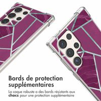 imoshion Coque Design avec cordon Samsung Galaxy S23 Ultra - Bordeaux Graphic