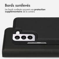 Accezz Étui de téléphone portefeuille en cuir de qualité supérieure 2 en 1 Samsung Galaxy S22 Plus - Noir