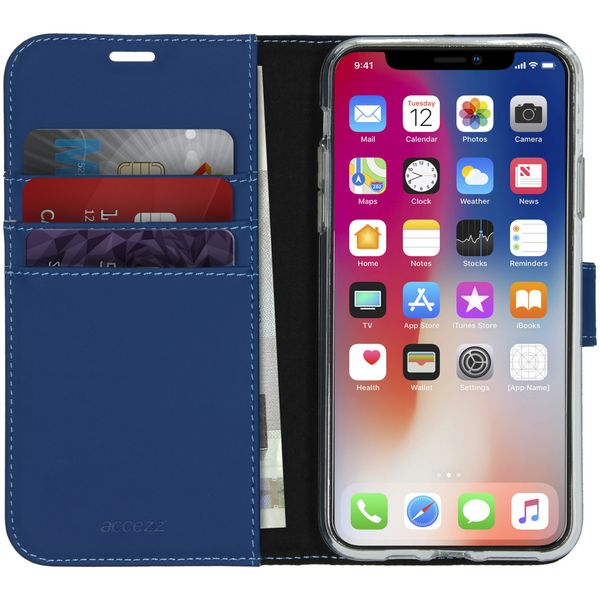 Accezz Étui de télephone Wallet Apple iPhone 11 Pro Max - Bleu