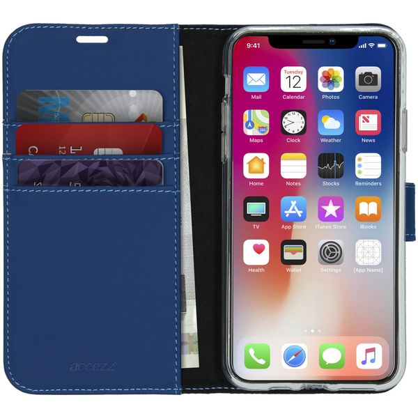 Accezz Étui de téléphone Wallet iPhone 11 Pro Max - Bleu