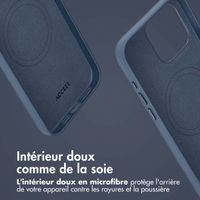 Accezz Étui de télephone portefeuille en cuir 2-en-1 avec MagSafe Apple iPhone 15 Pro Max - Nightfall Blue