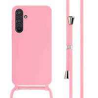 imoshion Coque en silicone avec cordon Samsung Galaxy A55 - Rose