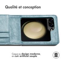 imoshion Étui de télephone portefeuille Luxe Samsung Galaxy Z Flip 6 - Bleu clair