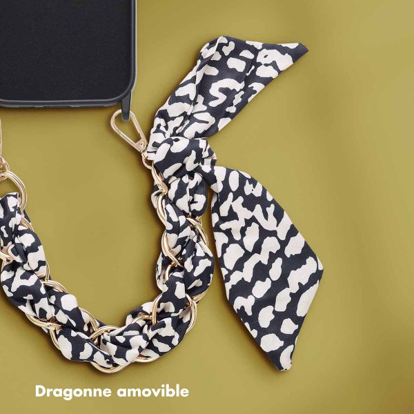 Selencia Coque avec dragonne de luxe Samsung Galaxy S22 - Noir