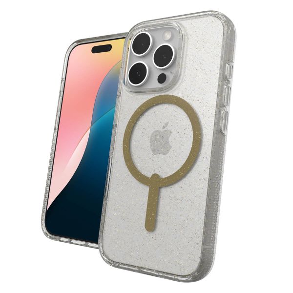 ZAGG Coque Milan Snap avec MagSafe Apple iPhone 16 Pro - Gold Glitter