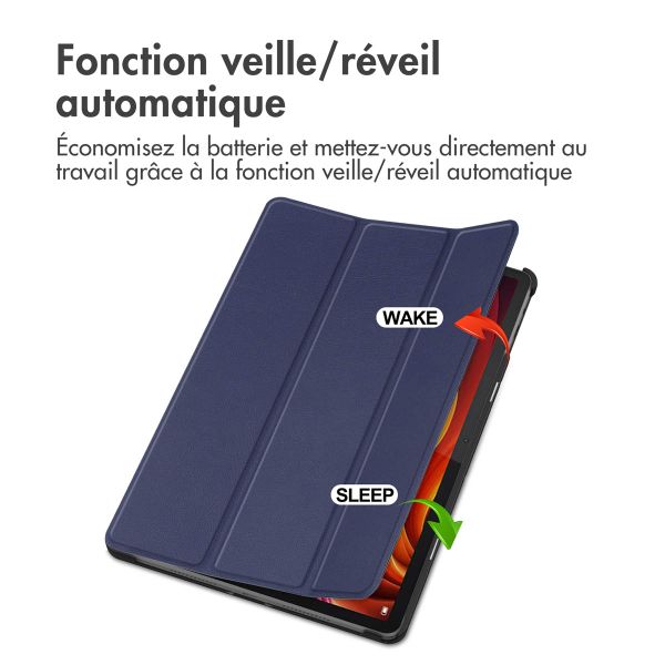 imoshion Coque tablette Trifold Lenovo Tab K11 Plus - Bleu foncé