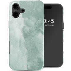 Selencia Coque arrière Vivid avec MagSafe iPhone 16 - Marble Grayed Jade