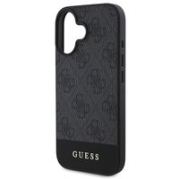 Guess Coque arrière Bottom Stripe 4G Apple iPhone 16 - Gris