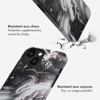 Selencia Coque arrière Vivid Tough iPhone 13 - Chic Marble Black