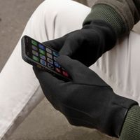 Selencia Gants Tactiles Effet Daim - Homme - Taille L - Noir